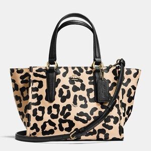 Coach Crosby Mini Carryall in Ocelot Print Crossgrain Leather